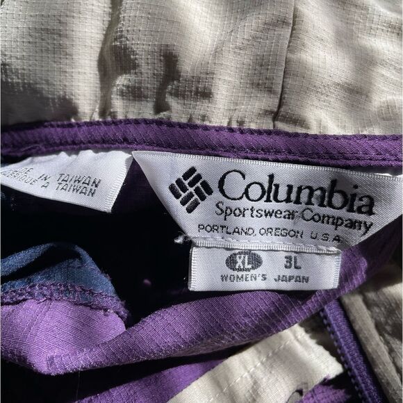 VTG Women's Columbia Sportswear Nylon Windbreaker Pull Over Quarter Zip SZ XL - Picture 7 of 8